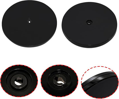 1 Pcs Black 9 inch Acrylic Lazy Susan Rotating Turntable Organizer Bearings - Round Swivel Plate for Spice Rack, Table, Cake, Kitchen Pantry