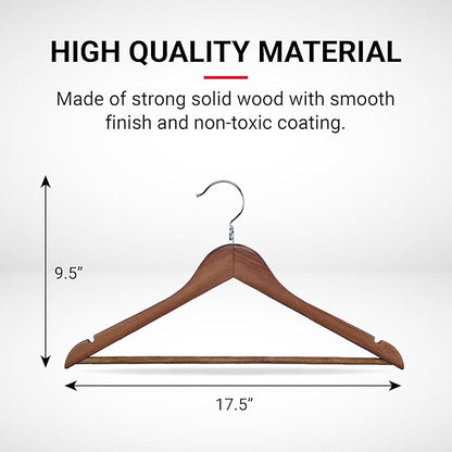 Proman Products - Kascade Hangers, Space Saving Hangers, Customize Your Closet Organization (Walnut, 50-Pack)