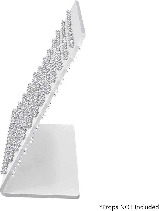 Marketing Holders Earring Display Stand Holds 120 Pair Slant Back Clear Acrylic for Hoops Studs or Dangles Jewelry Retailers Fashion Boutiques Personal Use Department Stores Sleek Contemporary