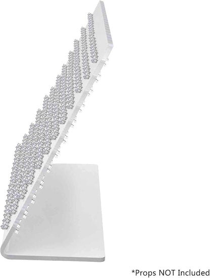 Marketing Holders Earring Display Stand Holds 120 Pair Slant Back Clear Acrylic for Hoops Studs or Dangles Jewelry Retailers Fashion Boutiques Personal Use Department Stores Sleek Contemporary