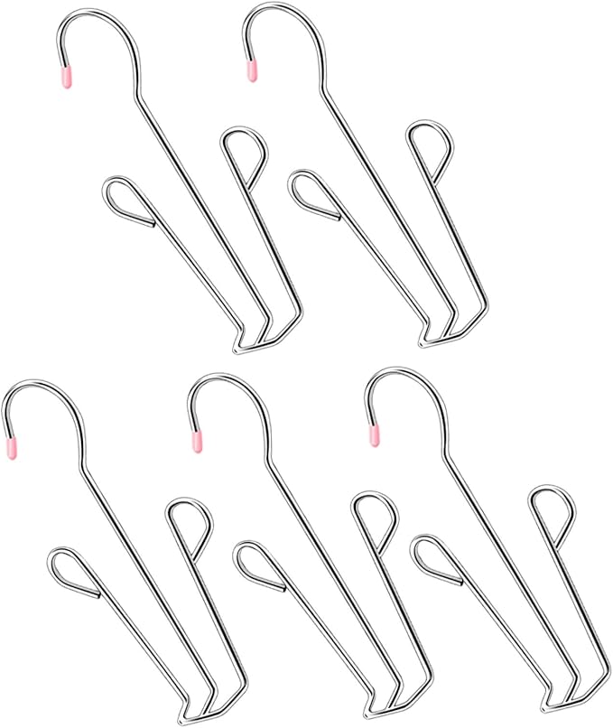 MAGICLULU Shoes Hanger Drying Rack with 5 Connectable U-shaped Hooks for Household Slippers Organizer Wall-mounted Hanging Shoe Drying Rack for Balcony and Closet Random Random Color