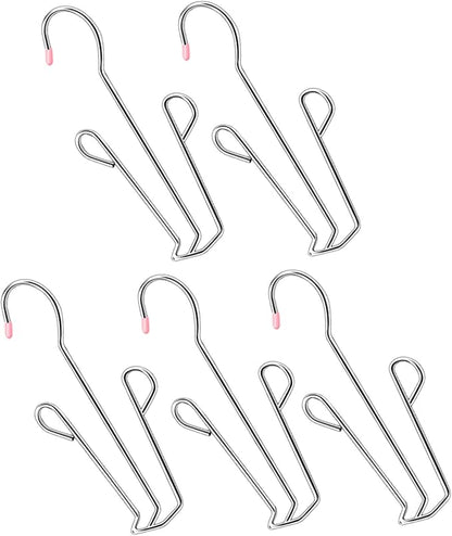 MAGICLULU Shoes Hanger Drying Rack with 5 Connectable U-shaped Hooks for Household Slippers Organizer Wall-mounted Hanging Shoe Drying Rack for Balcony and Closet Random Random Color