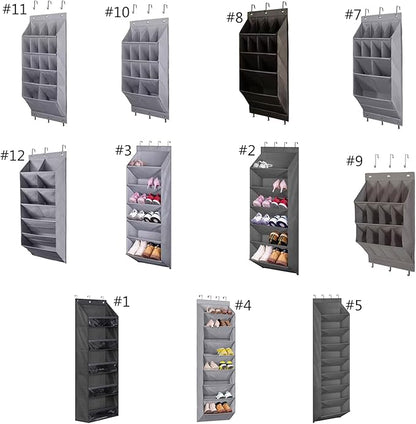 The Door Shoe Organiser Door Rack with Multi Pockets for Multi Pairs of Shoes Hanging Cabinet Hanging Organiser Rack