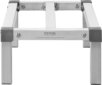 VEVOR Aluminum Dunnage Rack, 24” x 14” Commercial Food Floor Rack, 8” Off the Floor, 1000 lbs Capacity Adjustable Aluminum Storage, for Storage in Restaurants, Kitchens, Garages and Vehicles