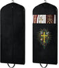 Clergy Robe Garment Bag, Black Vestment Cover for Hanging Clothes, Deacon Preacher Travel Storage Bag (Black, 60 Inch)