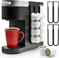 K Cup Holder for Keurig Coffee Pod, 2PCS Wall Mount Coffee Pod Holders, Space Saving K-cup Organizer for Small Counts & Cabinets (2 Packs for 16 K Cups)