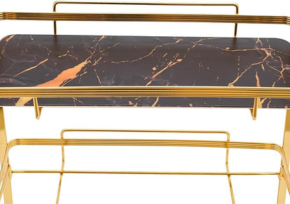 3 Tier Bathroom Countertop Organizer, Gold Bathroom Vanity Counter Organizer with Small Storage Basket for Skincare Makeup Perfume (Black)