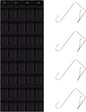 40 Mesh Pocket Over the Door Shoe Organizer,Hanging Shoe Rack for Closet Storage Holder for Dorm Room College Classroom Storag(Black)