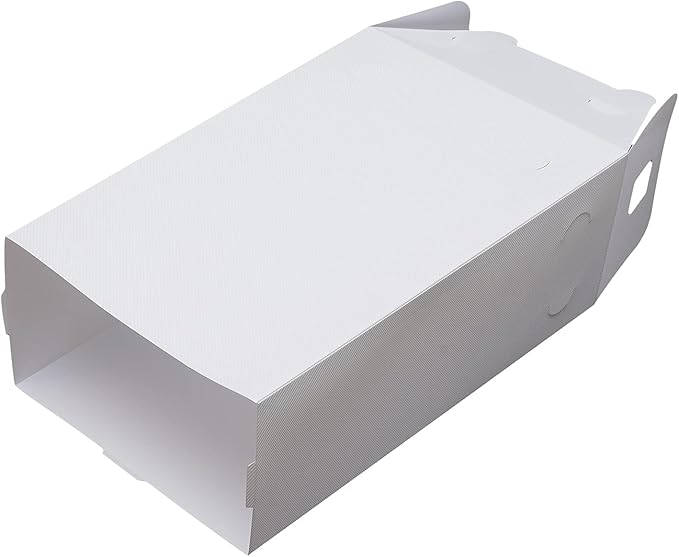 Gdrasuya10 Shoe Storage Boxes, 24 Pcs Stackable White Shoe Cabinet Organiser Plastic Shoe Storage Boxes