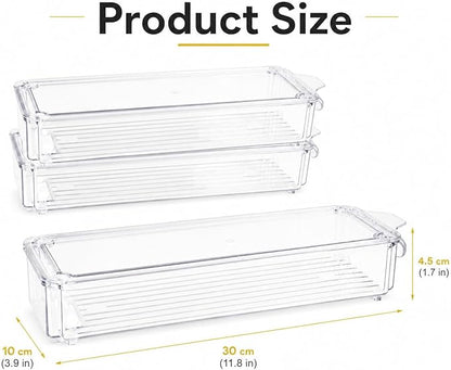 3 Pack Pasta Storage Container Plastic Spaghetti Food Storage Box, Airtight Spaghetti Noodle Holder Rectangular Chopstick Storages Box for Spaghettis, Pasta, Noodles, Eggs, Fruits Snacks