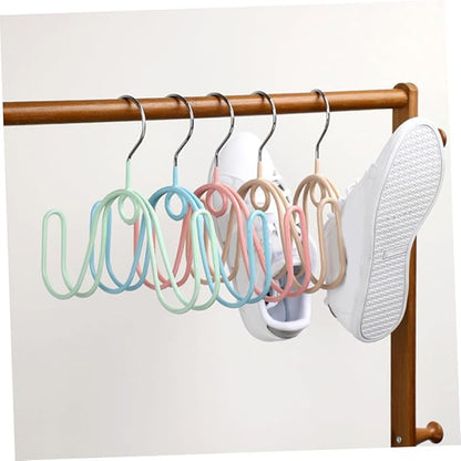 4pcs Stainless Steel PVC Shoe Drying Rack Hanging Rack for Household Entryway Easy Install Carry Storage Organizer