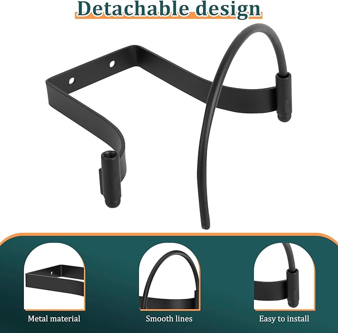 4 Pcs Metal Cowboy Hat Rack, Wall Mounted, Black Cap Holder, Multifunctional Western Rustic Decorative Cowboy Hat Hooks for Home Apartment Dormitory