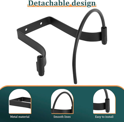 4 Pcs Metal Cowboy Hat Rack, Wall Mounted, Black Cap Holder, Multifunctional Western Rustic Decorative Cowboy Hat Hooks for Home Apartment Dormitory