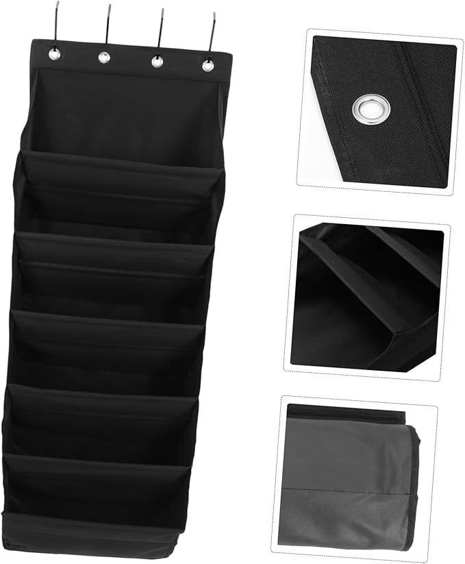 Zerodeko Multi Door Hanging Organizer Bag Versatile Storage Pouch with Multiple Pockets for Shoes Hats and More Door Installation