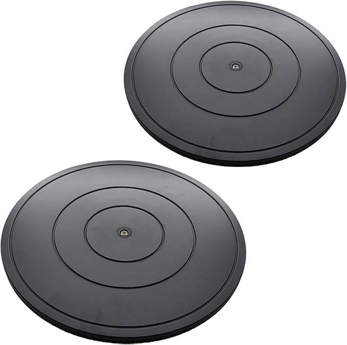 2 PCS 16 Inch Lazy Susan Turntable Heavy Duty Rotating Swivel Stand Lazy Susan with Steel Ball Bearings Flat Base Stand for TV/Computer/Monitor/Arts/Crafts/Bonsai/Statue/Cabinet Organizer