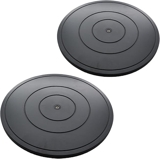 2 PCS 16 Inch Lazy Susan Turntable Heavy Duty Rotating Swivel Stand Lazy Susan with Steel Ball Bearings Flat Base Stand for TV/Computer/Monitor/Arts/Crafts/Bonsai/Statue/Cabinet Organizer