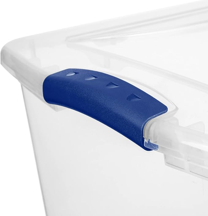 (2pack) 66 Quart Clear Plastic Storage Bins with Latch Lid, Extra Large Stackable Storage Containers for Home Organization, Heavy-Duty Plastic Storage Totes for Clothes, Blankets, Seasonal Items