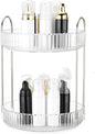 360 Rotating Makeup Organizer and Storage for Vanity Countertop 2 Tiers, High Capacity Cosmetic Skincare Perfume Organizers for Dresser Bathroom Lazy Susan