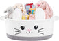 Small Woven Storage Basket with Handle, Cute Cotton Rope Bunny Baskets for Gift Empty, Storage Basket for Toy Organizer