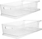 Zerodeko 2pcs Refrigerator Can Dispensers Automatic Rolling Beverage Organizers for Soda Beer and Drinks Transparent Storage Boxes for Fridge and Pantry Keeps Cans Fresh and Visible