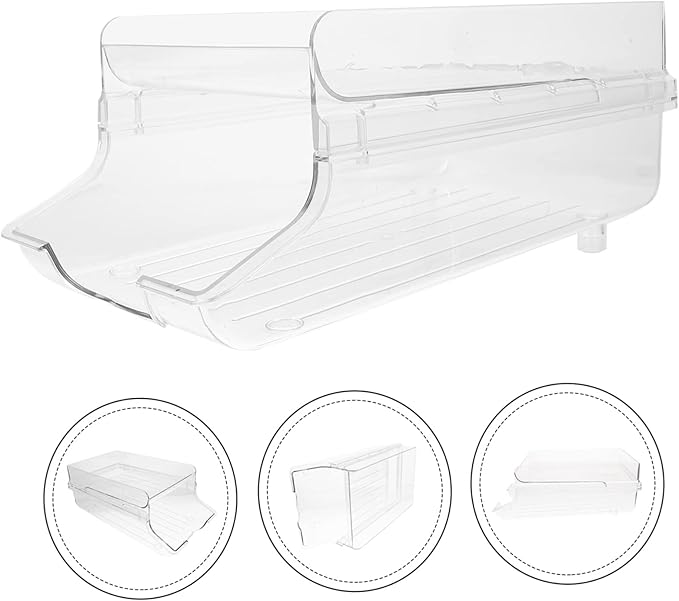 KICHOUSE Refrigerator Beverage Storage Rack Can Holder for Organizing Drinks Space-saving Rolling Dispenser for Home Apartment Rvs and