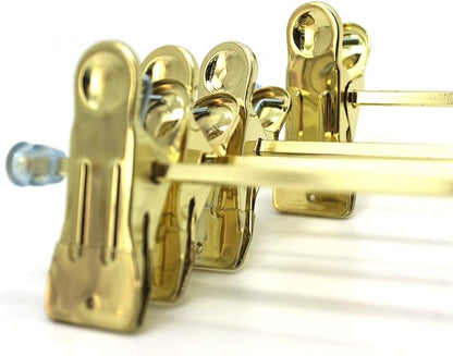 30Pack KOOBAY 13.7" Gold Metal Heavy Duty Clips Pants Hangers Trousers with Swivel Hook
