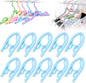 10PCS Multifunctional Plastic Folding Hanger, Retractable Portable Travel Hangers, Foldable Coat Hanger Folding Hangers for Traveling, Space Saving Clothes Hangers Portable Travel Hangers (Blue)