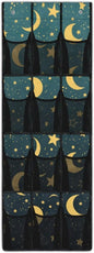 Extra Large 12-Pocket Storage Hanging Bag for Behind The Door, Heavy Duty Oxford Fabric, Waterproof Lightweight and Space-Saving Organizer for Home Use, Moon and Stars