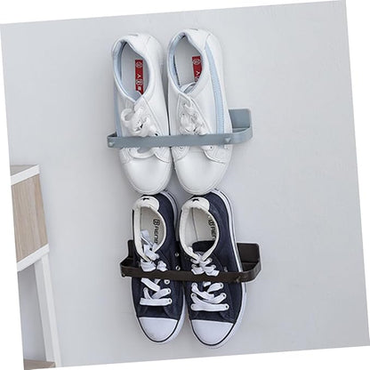 Ciieeo Wall-Mounted Shoes Rack Over The Door Organizer Sticky Hanging Strips for Slippers and Shoes Storage Random Color