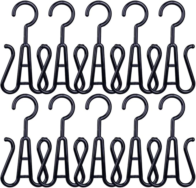 Zerodeko Expandable Shoe Rack over Door 10pcs Plastic Shoe Slot Organizer Drying Hook for Home