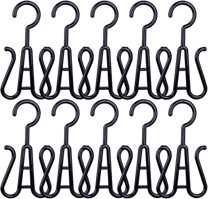 Zerodeko Expandable Shoe Rack over Door 10pcs Plastic Shoe Slot Organizer Drying Hook for Home