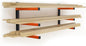 HOME RIGHT 2 Pack Lumber Rack,Wood Organizer and Lumber Storage Rack Wall Mount with 3-Level,Orange Heavy Duty Metal Wood Storage Racks for Indoor and Outdoor