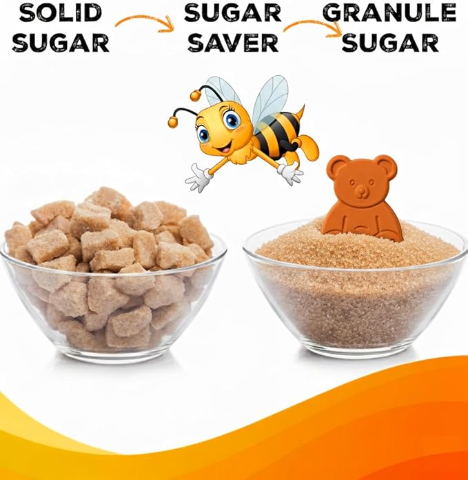 ENOLVO Brown Sugar Bear - Terra Cotta Brown Sugar Keeper & Brown Sugar Saver Disc, Reusable Terracotta Softener Stone to Keep Brown Sugar Soft in Container - 1 Pack