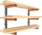 BORA 3-Level Wood Storage Rack, Wall-Mounted Hanging Shelf for Lumber, Garage Wall Storage, Space Saver for Workshop, Heavy Duty 300 lb Capacity, Metal Wood Rack System - PBR-0310, Orange/Black