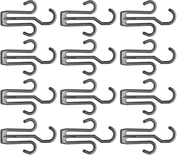 DOITOOL 12pcs Shoe Organizer Hooks for Exercise Bikes Sturdy Plastic Hanging Shoe Holder Rack for Slippers and Sandals Drying Portable Drying Rack for Home Use