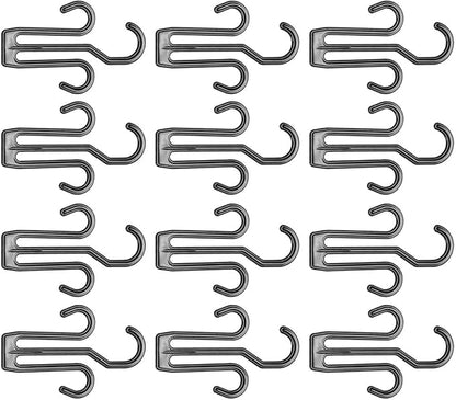 DOITOOL 12pcs Shoe Organizer Hooks for Exercise Bikes Sturdy Plastic Hanging Shoe Holder Rack for Slippers and Sandals Drying Portable Drying Rack for Home Use