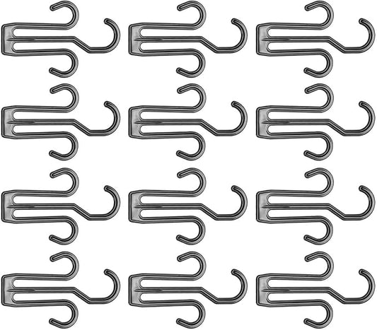 DOITOOL 12pcs Shoe Organizer Hooks for Exercise Bikes Sturdy Plastic Hanging Shoe Holder Rack for Slippers and Sandals Drying Portable Drying Rack for Home Use