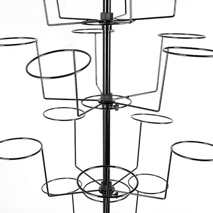 7-Tier 35 Hat Rotating Hat Display Rack, Hats Stand Display, Adjustable Iron Hat Rack Stand, Freestanding Cap Hat Retail Display Stand, Hats Caps Holders for Hats and Wigs (Black)