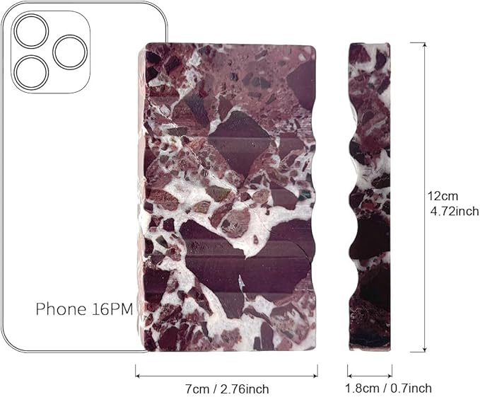 WeDoDecor Marble Soap Dish for Shower - Natural Stone Tray Stand Organizer, Decorative Bar Soap Holder | Non-Slip, Luxury Bath Accessories (Rose)