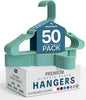 Utopia Home - Plastic Hangers 50 Pack - Space Saving Clothes Hanger - Durable and Strong Closet Organizers and Storage Makes It Ideal Stocking Stuffers or Apartment or Dorm Room Essentials (Aqua)