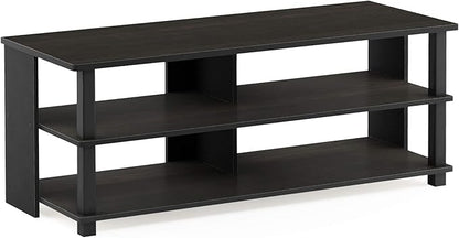 Furinno Turn-N-Tube Shoe Rack, 3-Tier Shoe Organizer, Compact Shoe Storage with Open Shelves, 15.5 x 41.1 x 15.8, Easy Assembly, for Closet Entryway, Office, Garage, Espresso/Black