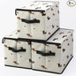 Stackable Clothes Storage Bins with Lids,Closet Organizers Fabric Cat Printing Box for Home and Office,Blanket Clothes Organizers,Under Bed Storage Containers 3 Pack.