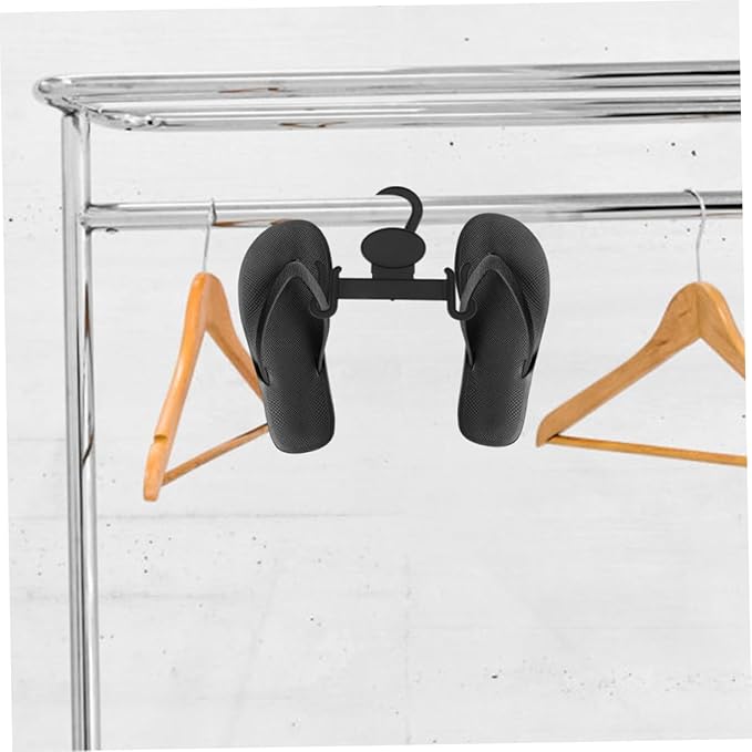 MAGICLULU 30pcs Plastic Slippers Hanger Hook Hanging Shoe Organizer for Retail Padded Hangers for Shoe Rack