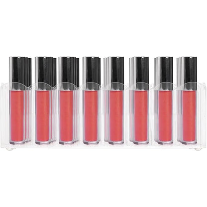 Hedume 2 Pack Lip Gloss Holder Organizer, 24 Spaces Acrylic Lip Gloss & Makeup Holder, Lipgloss Display Case for Tall Products