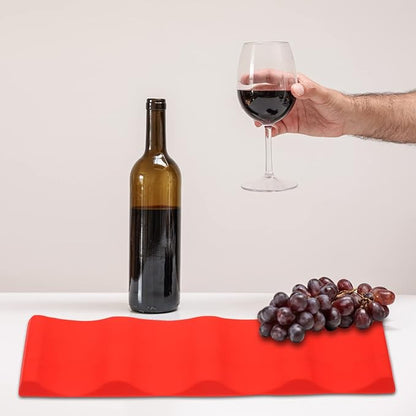 2pcs Creative Wine Bottle Holder Rack Silicone Pad for Bar Hotel Decorative