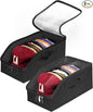 Livelab Hat Organizer for Baseball Caps, Hat Storage Holder Container for Closet Hold Up to 24 Caps with Clear Window, Hat Boxes for Home Storage | 2Pcs Black
