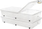 Citylife 2 Packs 57 QT Plastic Under Bed Storage Bins with Double-opening Lids Clear Underbed Storage Containers with Wheels for Organizing Shoes, Blankets, Clothes