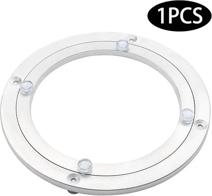 1Pcs 200mm / 7.87" Aluminum Alloy Lazy Susan Turntable Bearings, 8" Round Rotating Bearing Turntable Base(Base Only), for Kitchen Storage, Corner Shelves, Book Rack