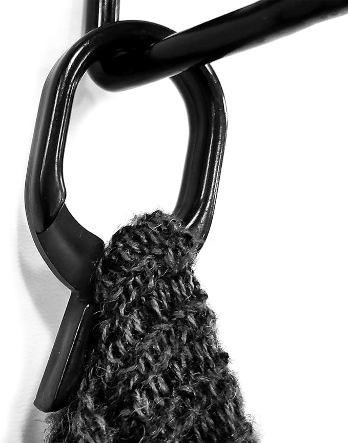 Black Scarf Clip Hangers for Retail, Economic Plastic Fine Garment Pinch Hooks, 500 Pack