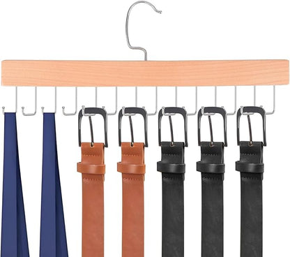 Tie Hanger, Space Saving Bra, Tank Top, Belt Storage Rack, 14 Foldable Hooks, Suitable for Closet Organizers and Storage